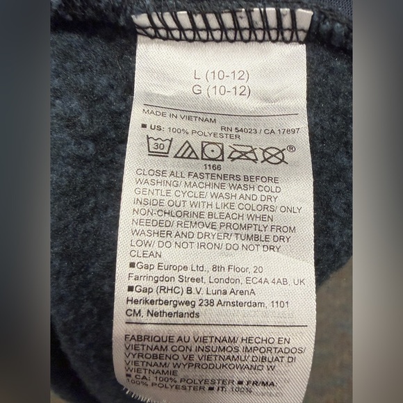 Old Navy Boys’ Gray and Blue Zippered Jacket - Picture 7 of 7